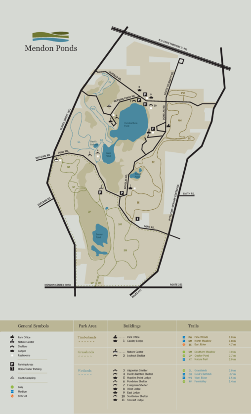 Mendon Ponds Map Design
